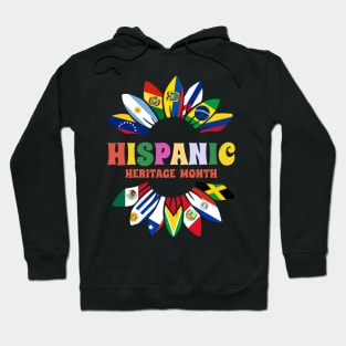 Hispanic Haeritage Month - Sun Flower Country Flags Hoodie